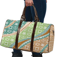 Hawaiian Quilt Pattern Travel Bag Green Chestnut Color Mixed - Polynesian Pride