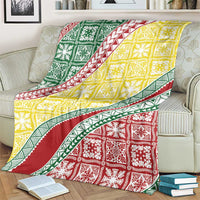 Hawaiian Quilt Pattern Blanket Special Color Mixed - Polynesian Pride