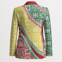 Hawaiian Quilt Pattern Blazer Special Color Mixed - Polynesian Pride
