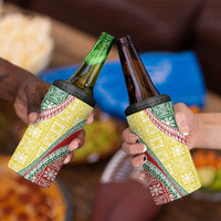 Hawaiian Quilt Pattern 4 in 1 Can Cooler Tumbler Special Color Mixed - Polynesian Pride