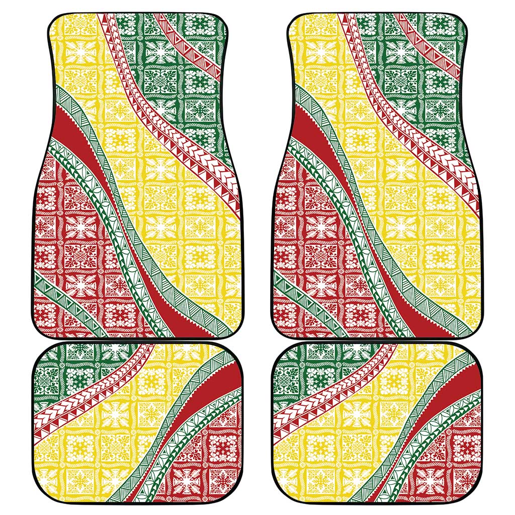 Hawaiian Quilt Pattern Car Mats Special Color Mixed - Polynesian Pride