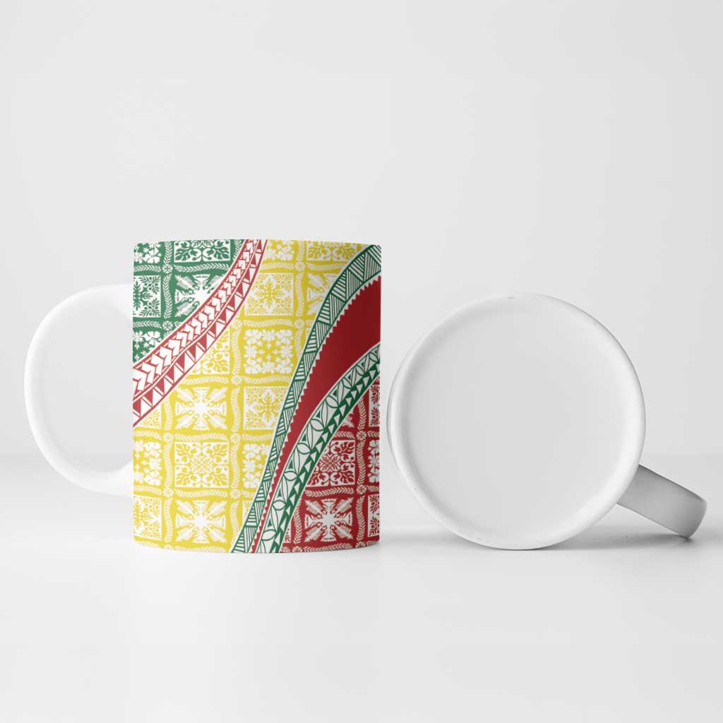Hawaiian Quilt Pattern Ceramic Mug Special Color Mixed - Polynesian Pride