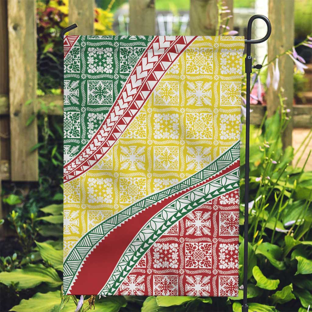 Hawaiian Quilt Pattern Garden Flag Special Color Mixed - Polynesian Pride