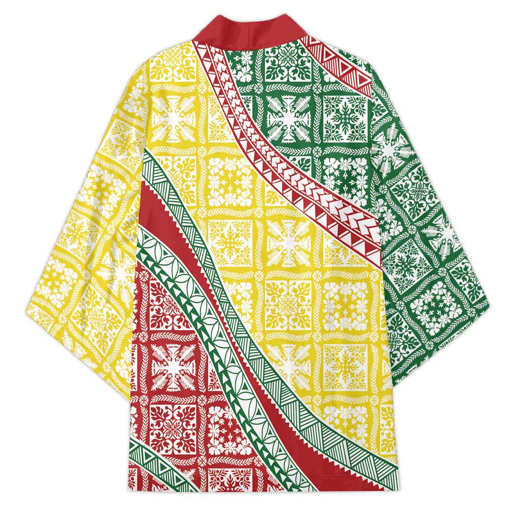 Hawaiian Quilt Pattern Kimono Special Color Mixed - Polynesian Pride