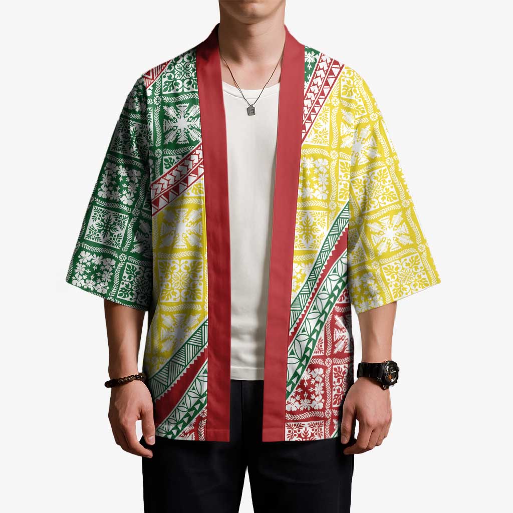 Hawaiian Quilt Pattern Kimono Special Color Mixed - Polynesian Pride