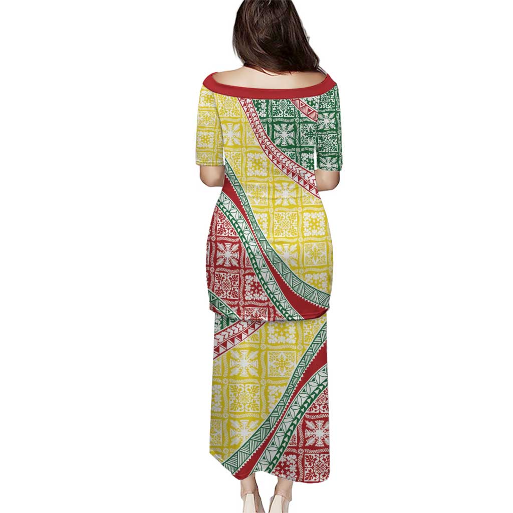 Hawaiian Quilt Pattern Puletasi Special Color Mixed - Polynesian Pride