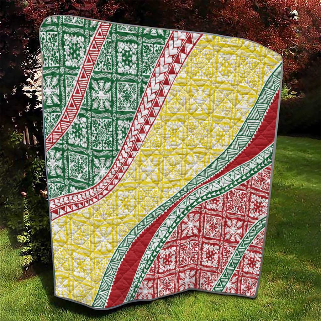 Hawaiian Quilt Pattern Quilt Special Color Mixed - Polynesian Pride