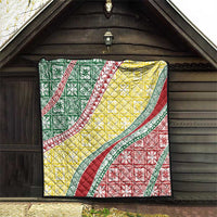 Hawaiian Quilt Pattern Quilt Special Color Mixed - Polynesian Pride
