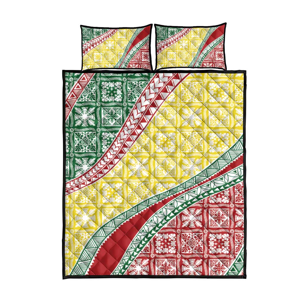 Hawaiian Quilt Pattern Quilt Bed Set Special Color Mixed - Polynesian Pride