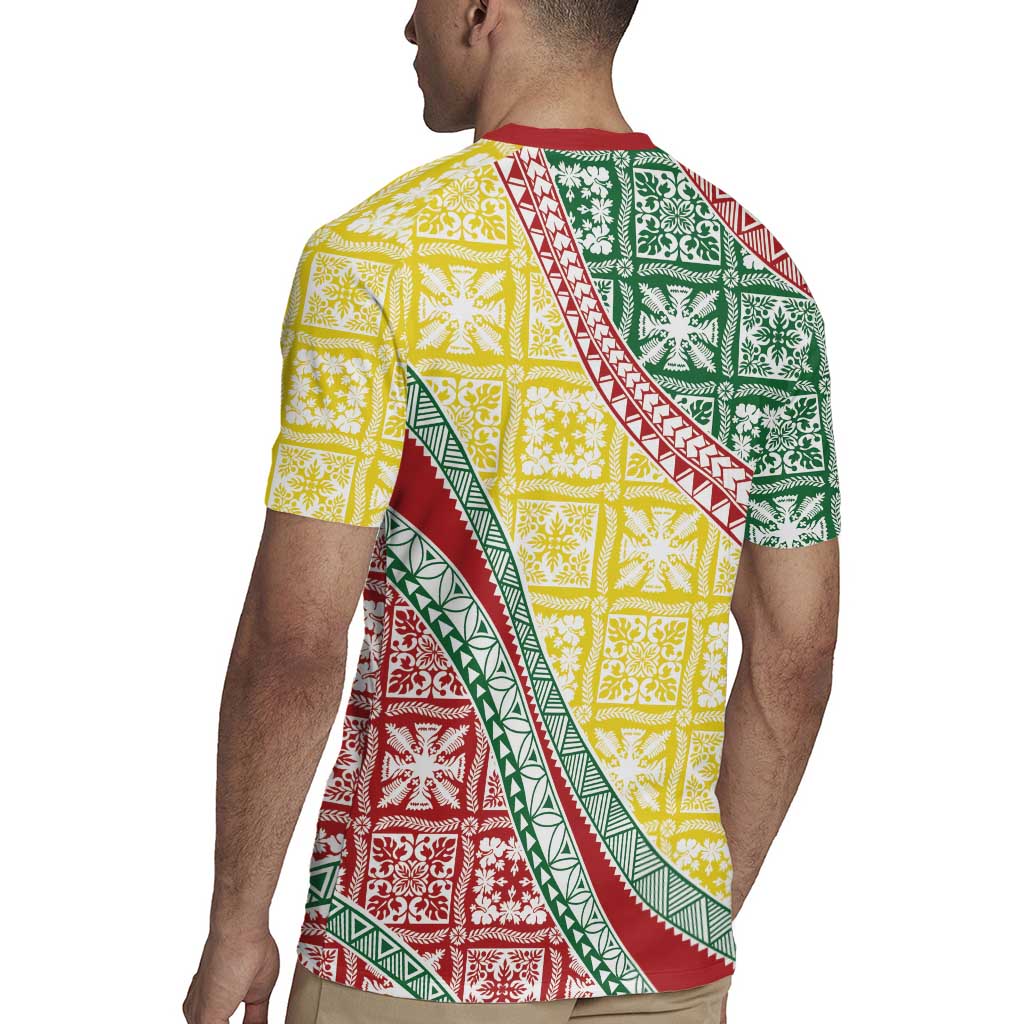 Hawaiian Quilt Pattern Rugby Jersey Special Color Mixed - Polynesian Pride