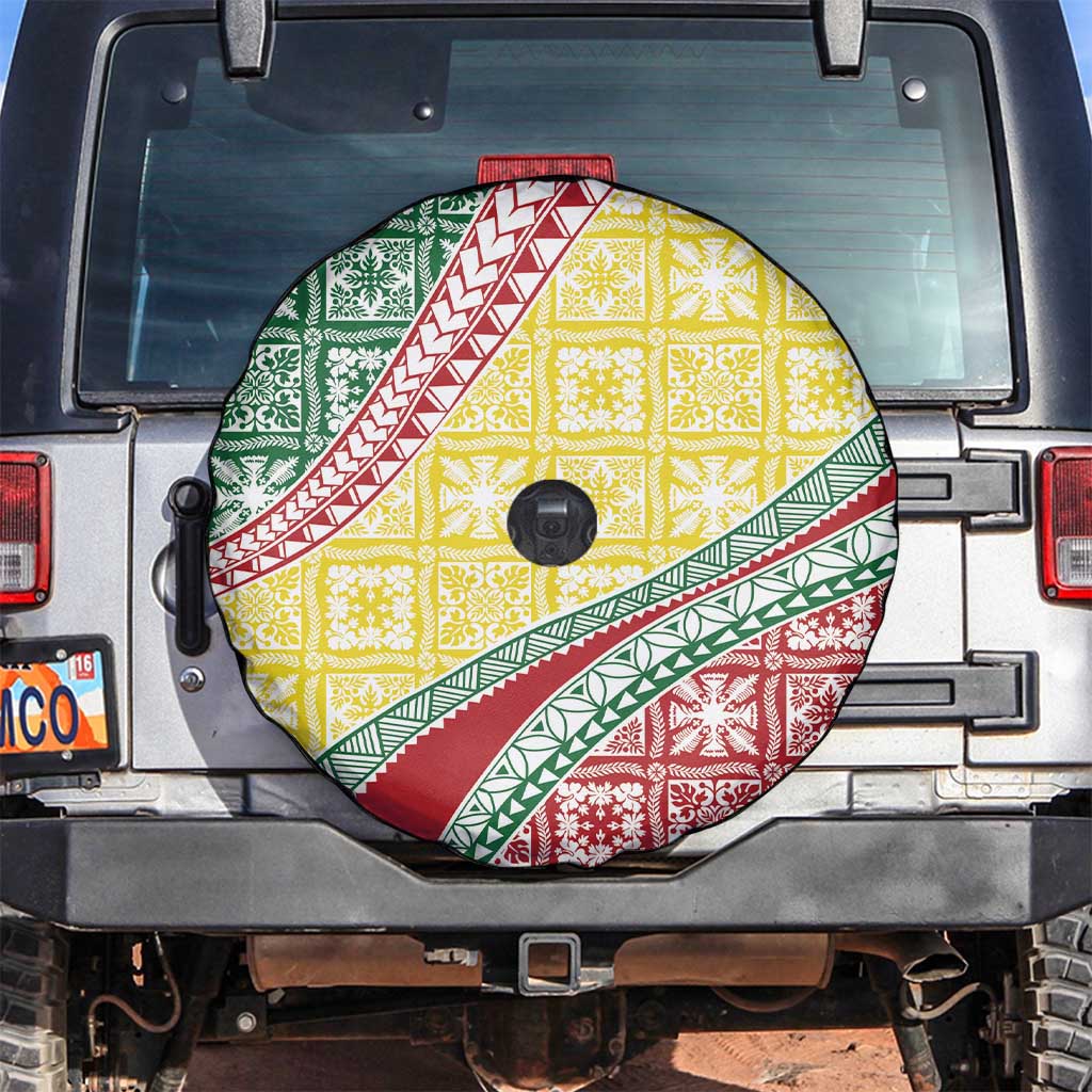 Hawaiian Quilt Pattern Spare Tire Cover Special Color Mixed - Polynesian Pride