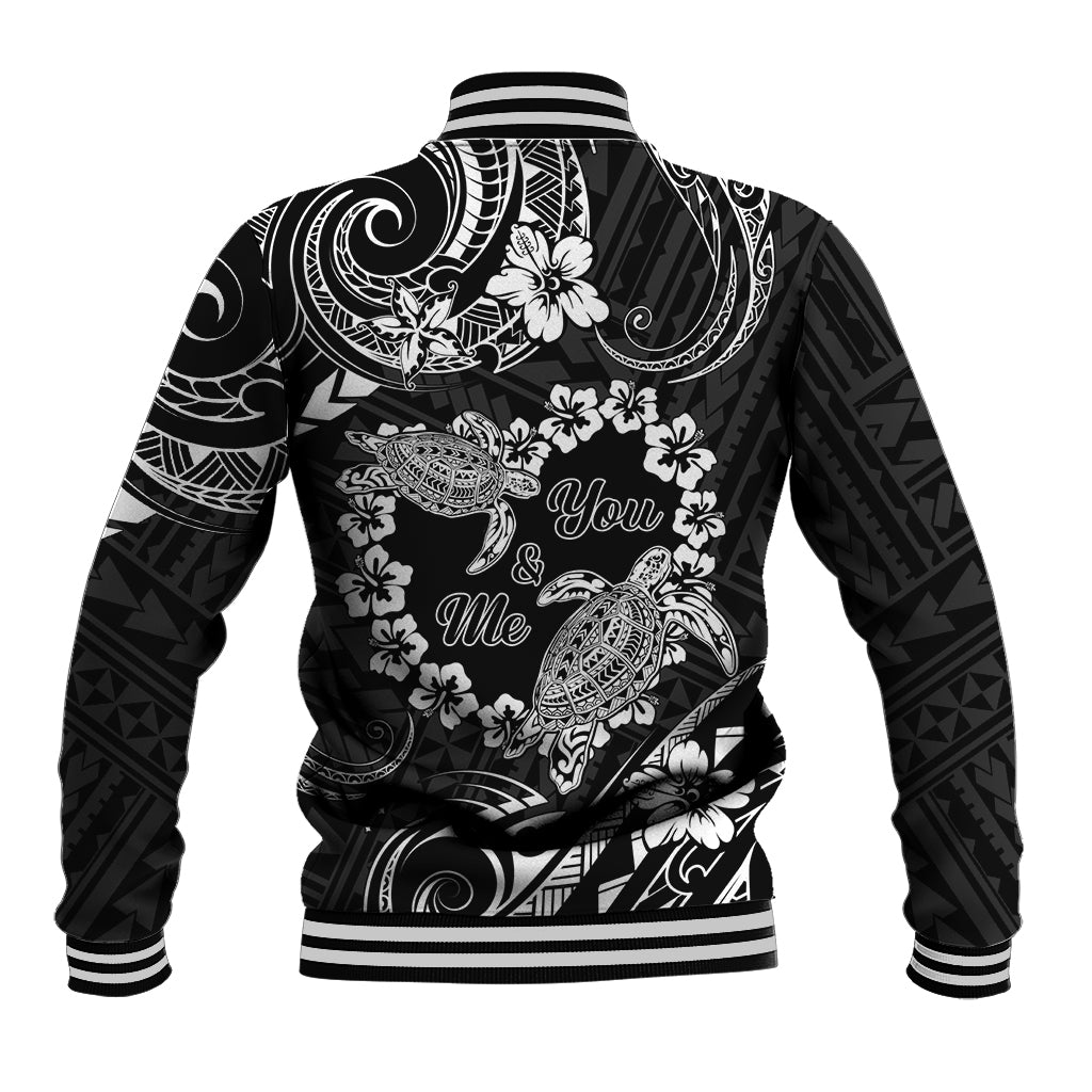 Polynesian Turtle Valentine Baseball Jacket You And Me Hibiscus Heart LT01 - Polynesian Pride