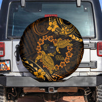 Polynesian Turtle Valentine Spare Tire Cover You And Me Gold Hibiscus Heart LT01 - Polynesian Pride