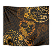 Polynesian Turtle Valentine Tapestry You And Me Gold Hibiscus Heart LT01 - Polynesian Pride