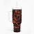 Polynesian Turtle Valentine Tumbler With Handle You And Me Orange Hibiscus Heart