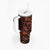 Polynesian Turtle Valentine Tumbler With Handle You And Me Orange Hibiscus Heart