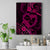 Polynesian Turtle Valentine Canvas Wall Art You And Me Pink Hibiscus Heart LT01 Pink - Polynesian Pride