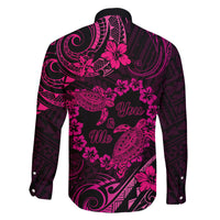 Polynesian Turtle Valentine Family Matching Mermaid Dress and Hawaiian Shirt You And Me Pink Hibiscus Heart LT01 - Polynesian Pride