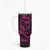 Polynesian Turtle Valentine Tumbler With Handle You And Me Pink Hibiscus Heart