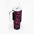 Polynesian Turtle Valentine Tumbler With Handle You And Me Pink Hibiscus Heart