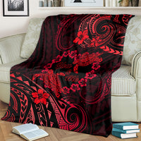 Polynesian Turtle Valentine Blanket You And Me Red Hibiscus Heart LT01 - Polynesian Pride