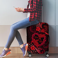 Polynesian Turtle Valentine Luggage Cover You And Me Red Hibiscus Heart LT01 - Polynesian Pride