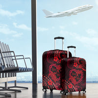 Polynesian Turtle Valentine Luggage Cover You And Me Red Hibiscus Heart LT01 - Polynesian Pride