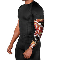 Hawaii Japanese Culture Black Arm Sleeves Spring Cranes Aloha Pattern