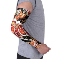 Hawaii Japanese Culture Black Arm Sleeves Spring Cranes Aloha Pattern