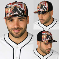 Hawaii Japanese Culture Black Baseball Net Cap Spring Cranes Aloha Pattern