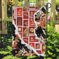 Hawaii Japanese Culture Black Garden Flag Spring Cranes Aloha Pattern