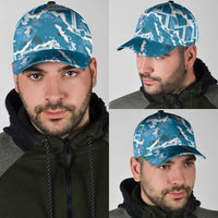 Hawaii Japanese Culture Blue Classic Cap Spring Cranes Aloha Pattern