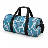 Hawaii Japanese Culture Blue Duffle Bag Spring Cranes Aloha Pattern LT01 - Polynesian Pride