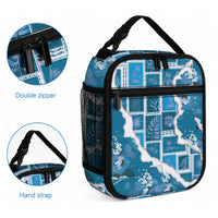 Hawaii Japanese Culture Blue Lunch Bag Spring Cranes Aloha Pattern LT01 - Polynesian Pride
