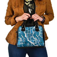 Hawaii Japanese Culture Blue Shoulder Handbag Spring Cranes Aloha Pattern LT01 - Polynesian Pride