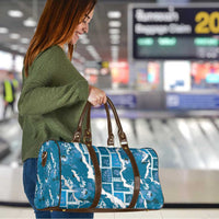 Hawaii Japanese Culture Blue Travel Bag Spring Cranes Aloha Pattern