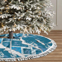 Hawaii Japanese Culture Blue Tree Skirt Spring Cranes Aloha Pattern LT01 - Polynesian Pride