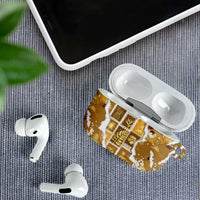 Hawaii Japanese Culture Gold AirPods Case Spring Cranes Aloha Pattern
