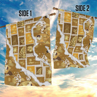 Hawaii Japanese Culture Gold Garden Flag Spring Cranes Aloha Pattern