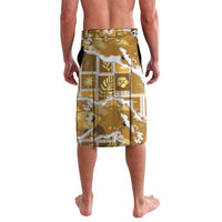 Hawaii Japanese Culture Gold Lavalava Spring Cranes Aloha Pattern