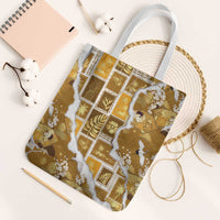 Hawaii Japanese Culture Gold Tote Bag Spring Cranes Aloha Pattern