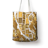 Hawaii Japanese Culture Gold Tote Bag Spring Cranes Aloha Pattern