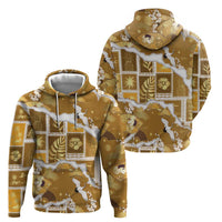 Hawaii Japanese Culture Gold Zip Hoodie Spring Cranes Aloha Pattern LT01 - Polynesian Pride