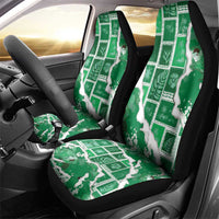 Hawaii Japanese Culture Green Car Seat Cover Spring Cranes Aloha Pattern