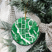 Hawaii Japanese Culture Green Ceramic Ornament Spring Cranes Aloha Pattern LT01 - Polynesian Pride