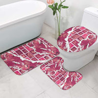 Hawaii Japanese Culture Pink Bathroom Set Spring Cranes Aloha Pattern
