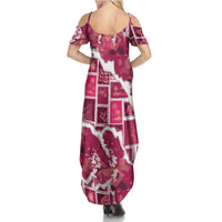Hawaii Japanese Culture Pink Family Matching Summer Maxi Dress and Hawaiian Shirt Spring Cranes Aloha Pattern LT01 - Polynesian Pride