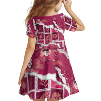 Hawaii Japanese Culture Pink Family Matching Tank Maxi Dress and Hawaiian Shirt Spring Cranes Aloha Pattern