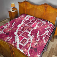 Hawaii Japanese Culture Pink Quilt Spring Cranes Aloha Pattern