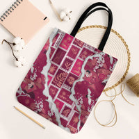 Hawaii Japanese Culture Pink Tote Bag Spring Cranes Aloha Pattern